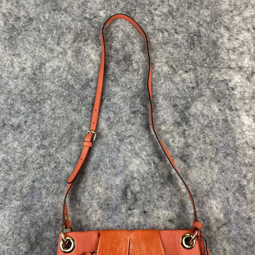Vince Camuto Crossbody Handbag Burnt Orange Suede Tassel Genuine‎ Leather